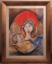 Quadro litografia angelo usato  Augusta