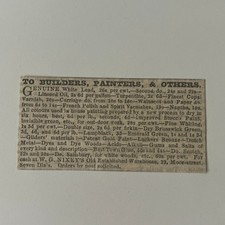 Para constructores pintores y otros plomo blanco genuino 1844 Londres recorte SAI5-S5 segunda mano  Embacar hacia Mexico