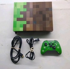 Console Microsoft Xbox One S Minecraft edição limitada pacote 1TB verde e marrom comprar usado  Enviando para Brazil