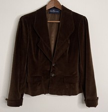 Ralph Lauren Feminino Tamanho 10 Marrom Blazer Veludo Blue Label comprar usado  Enviando para Brazil