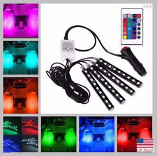 Kit de lámpara interior de coche RGB LED brillante debajo del tablero pie asientos iluminación interior EE. UU. segunda mano  Embacar hacia Mexico