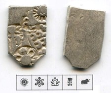 Usado, Bela prata karshapana, período Nanda (ca.345-323 aC), Magadha, Índia (G/H #464) comprar usado  Enviando para Brazil