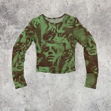 Blusa de tatuagem Jean Paul Gaultier estilo Y2K malha rostos humanos manga longa tamanho XS comprar usado  Enviando para Brazil