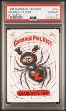 1986 BALDE DE LIXO ADESIVOS INFANTIS #98a CHARLOTTE WEB SERIES 3 PSA 10, usado comprar usado  Enviando para Brazil