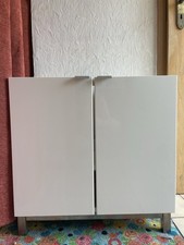 Waschbeckenunterschrank weiß  gebraucht kaufen  Leverkusen