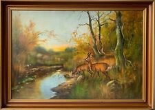 ölbild impressionist reh gebraucht kaufen  Graal-Müritz, Seeheilbad