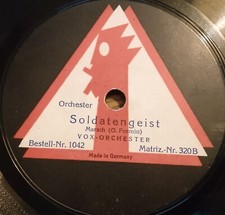 Używany, VOX ORCHESTRA ŻOŁNIERZ GEIST RADETZKY MARSZ SZELAK PŁYTA 78 OBR/MIN na sprzedaż  Wysyłka do Poland