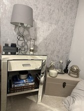Mirrored drawer bedside for sale  RUISLIP