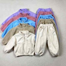 Ternos infantis bebê meninos meninas moletom calça top conjuntos de roupas esportivas, usado comprar usado  Enviando para Brazil