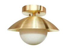 Candelabro globo luz de teto embutida latão iluminação meados do século, usado comprar usado  Enviando para Brazil