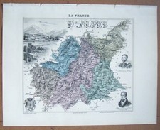 Gravure departement basses d'occasion  Neuville-de-Poitou