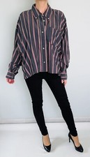 Chemise oversize rayures d'occasion  Amiens-