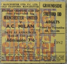 Ticket 1968 manchester for sale  RUGELEY