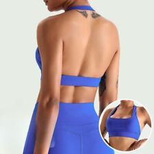 Nova roupa íntima esportiva feminina moda fitness pescoço pendurado nude comprar usado  Enviando para Brazil