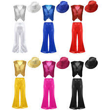 Colete infantil masculino feminino festival colete lantejoulas 3 peças/conjuntos conjunto de roupas lantejoulas comprar usado  Enviando para Brazil