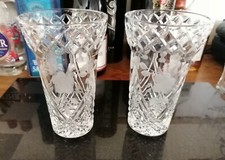 Crystal vases vintage for sale  PICKERING