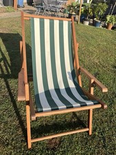 Deckchair hardwood traditional for sale  IPSWICH
