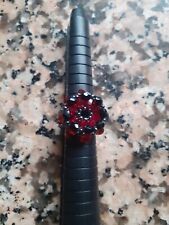 Bague fleur rouge d'occasion  Rillieux-la-Pape