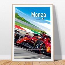 Pôster Monza F1 / Ferrari F1 / Charles Leclerc / Impressão do Grande Prêmio da Itália comprar usado  Enviando para Brazil