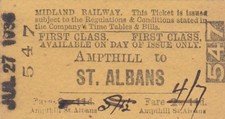 Midland railway ticket for sale  WATFORD