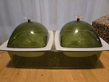 Bandeja térmica Milano Collection luxo Lucite verde duplo comprar usado  Enviando para Brazil