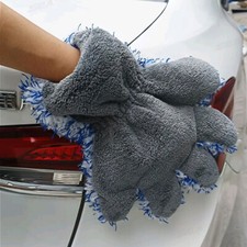 1 peça luvas de microfibra dupla face pelúcia 5 dedos lavagem de carro limpeza comprar usado  Enviando para Brazil