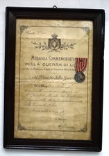 Raro attestato medaglia usato  Villata