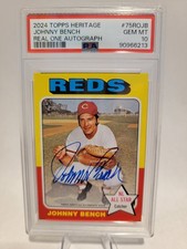 2024 Topps Heriatge Johnny Bench 75RO-JB Auto PSA 10 comprar usado  Enviando para Brazil