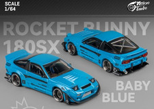 NISSAN 180 SX - Rocket Bunny  - baby blue - MicroTurbo 1:64 comprar usado  Enviando para Brazil