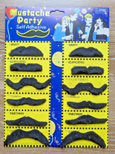 12x Schnurrbart selbstklebend. Mustache Set. Fasching Kostüm Karneval Lustig Gag comprar usado  Enviando para Brazil