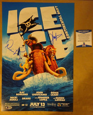 Foto autografada assinada da Idade do Gelo 12 x 18 de John Leguizamo e Dennis Leary BAS CERTIFICADO DE AUTENTICIDADE, usado comprar usado  Enviando para Brazil