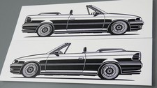 Opel Astra F Cabrio Naklejka Sylwetka Opel Astra F Cabrio Naklejka Czarna Nowa, używany na sprzedaż  Wysyłka do Poland
