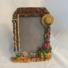 Moldura para foto 3D papel flor jardim resina 8” x 6” para 4” x 6” cavalete de imagem traseira comprar usado  Enviando para Brazil