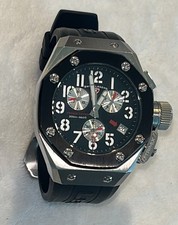 Swiss Legend relógio masculino Trimix mergulhador cronógrafo mostrador preto nova bateria! BOM! comprar usado  Enviando para Brazil