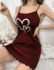 Burgundy heart print for sale  SUDBURY