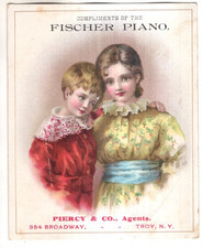ANTIGA PUBLICIDADE/COMÉRCIO Cartão FISCHER PIANO - NOVA YORK comprar usado  Enviando para Brazil