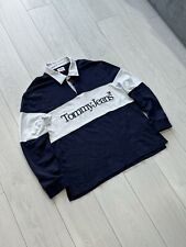 Camisa estilo rugby vintage masculina tamanho XL - TOMMY JEANS Hilfiger OG azul marinho branca comprar usado  Enviando para Brazil