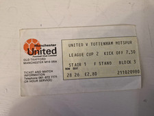 Ticket stub manchester for sale  MANCHESTER
