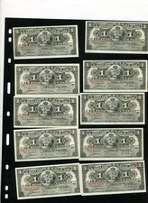 tu_bazar  LOTE 10  BILLETES CORRELATIVOS  BANCO ESPAÑOL   1 PESO 1896 SC comprar usado  Enviando para Brazil