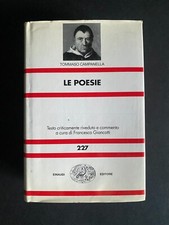 Poesie tommaso campanella usato  Torino