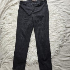 Calça CROSBY tamanho 10 cinza espinha de peixe lombarda fina comprimento do tornozelo elástica, usado comprar usado  Enviando para Brazil