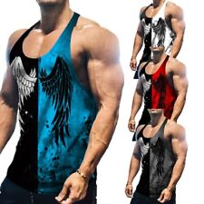Regata masculina treino muscular colete de treinamento atlético academia camisa musculação comprar usado  Enviando para Brazil