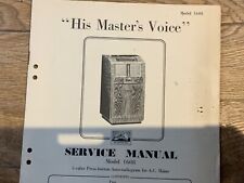 Hmv service sheets for sale  STEVENAGE