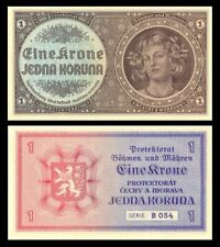 Bohemia & Morávia 1 Korun 1940, aXF, P-3a comprar usado  Enviando para Brazil