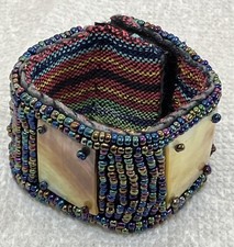 PULSEIRA ESTILO PUNHO VINTAGE BOHO COM MIÇANGAS comprar usado  Enviando para Brazil