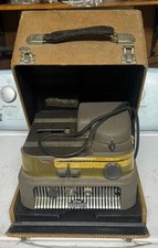 Gravador de máquina de ditado mestre cinza audiógrafo década de 1940 com estojo e discos de gravação comprar usado  Enviando para Brazil