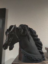 Huron Prod. Cabeça de cavalo de plástico preta única 10" assinada pelo artista  comprar usado  Enviando para Brazil