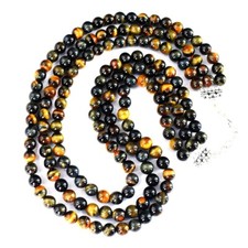 3 Strand Blue Power Tiger Eye 712.00. Lindo colar com miçangas CTS VK 04 E676, usado comprar usado  Enviando para Brazil