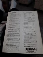 Mesa boogie pricelist for sale  La Mesa