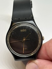 VINTAGE BLACK BAND FACE SWATCH RELÓGIO MÃOS DOURADAS NOVA BATERIA FUNCIONANDO!!!, usado comprar usado VINTAGE BLACK BAND FACE SWATCH RELÓGIO MÃOS DOURADAS NOVA BATERIA FUNCIONANDO!!!, usado comprar usado  Enviando para Brazil